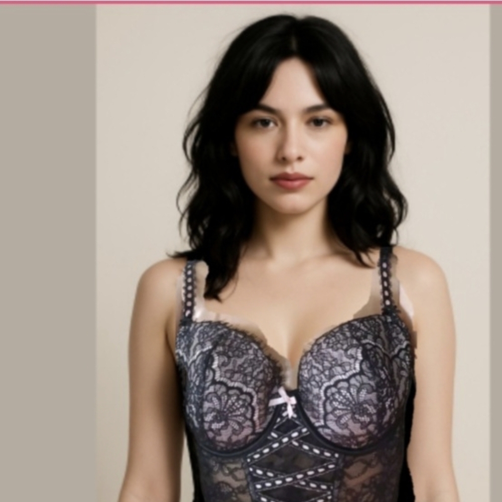 Victoria's Secret Dream Angel Faux Lace Demi Bustier Small DD